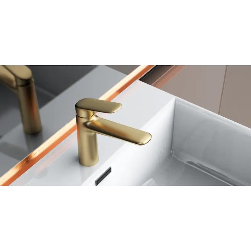 폭포 분지는 욕실 세면대용 단일 구멍을 탭합니다.